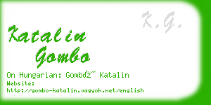 katalin gombo business card